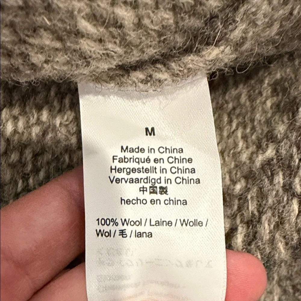 J. Crew Beige and Gray Cardigan Sweater